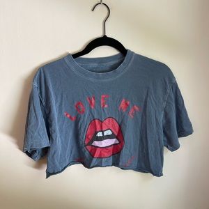 Graphic tee crop top